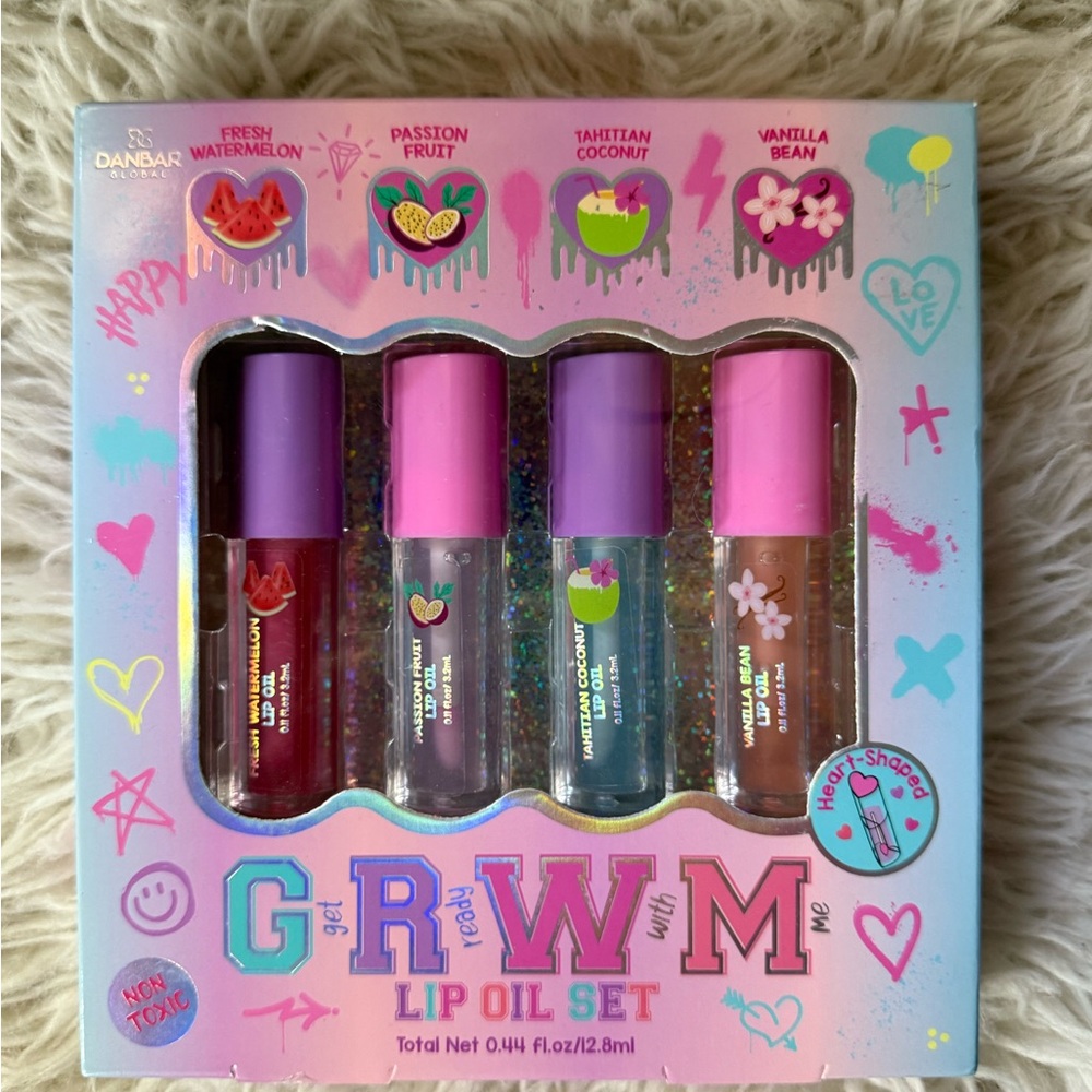 GRWM Lip Oil Set with Fruity Flavors